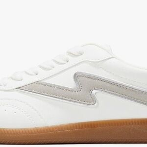 White and Gray Sneakers with Gum Sole SIZE 8 New